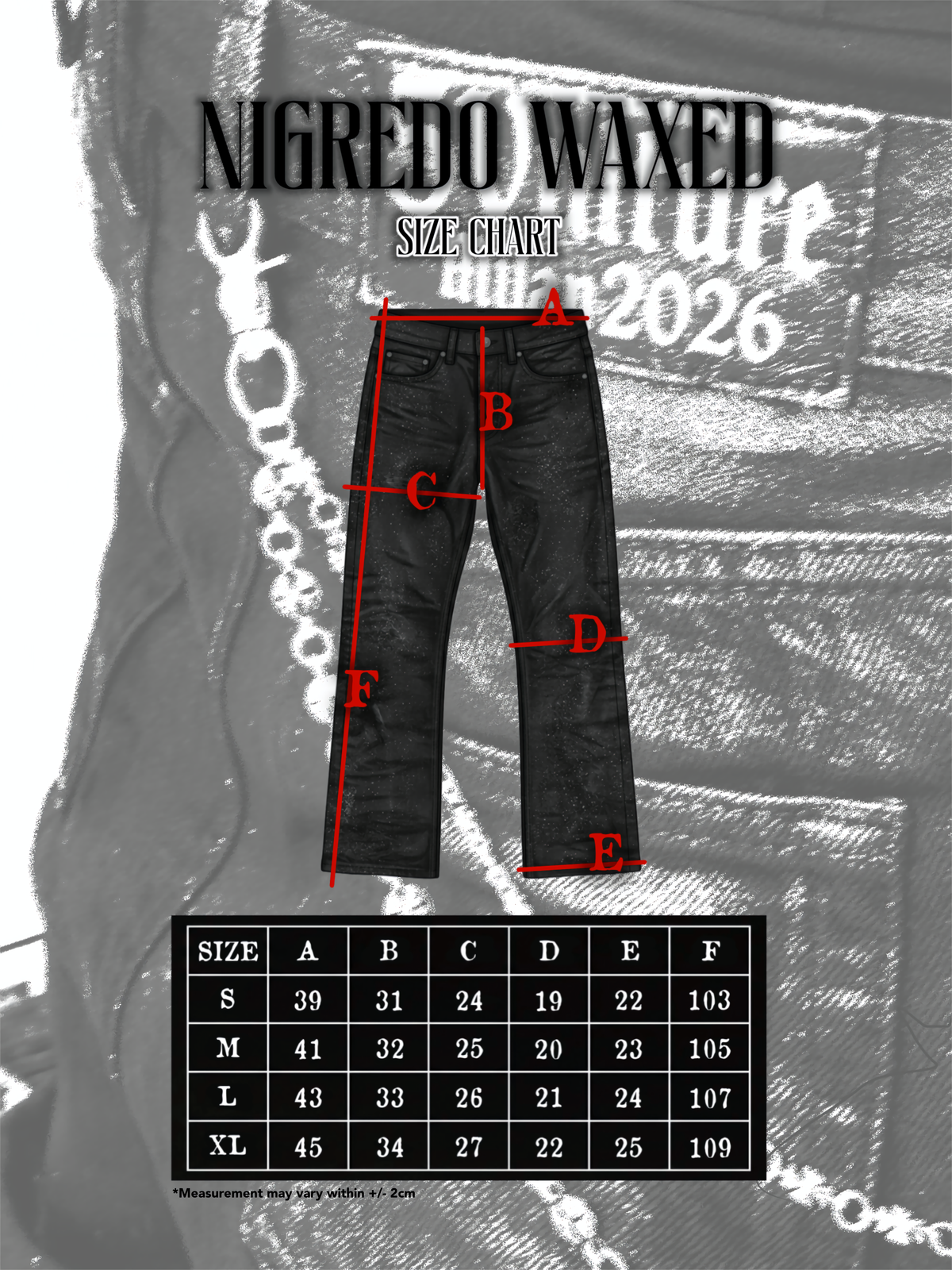 NIGREDO WAXED GLITTER JEANS