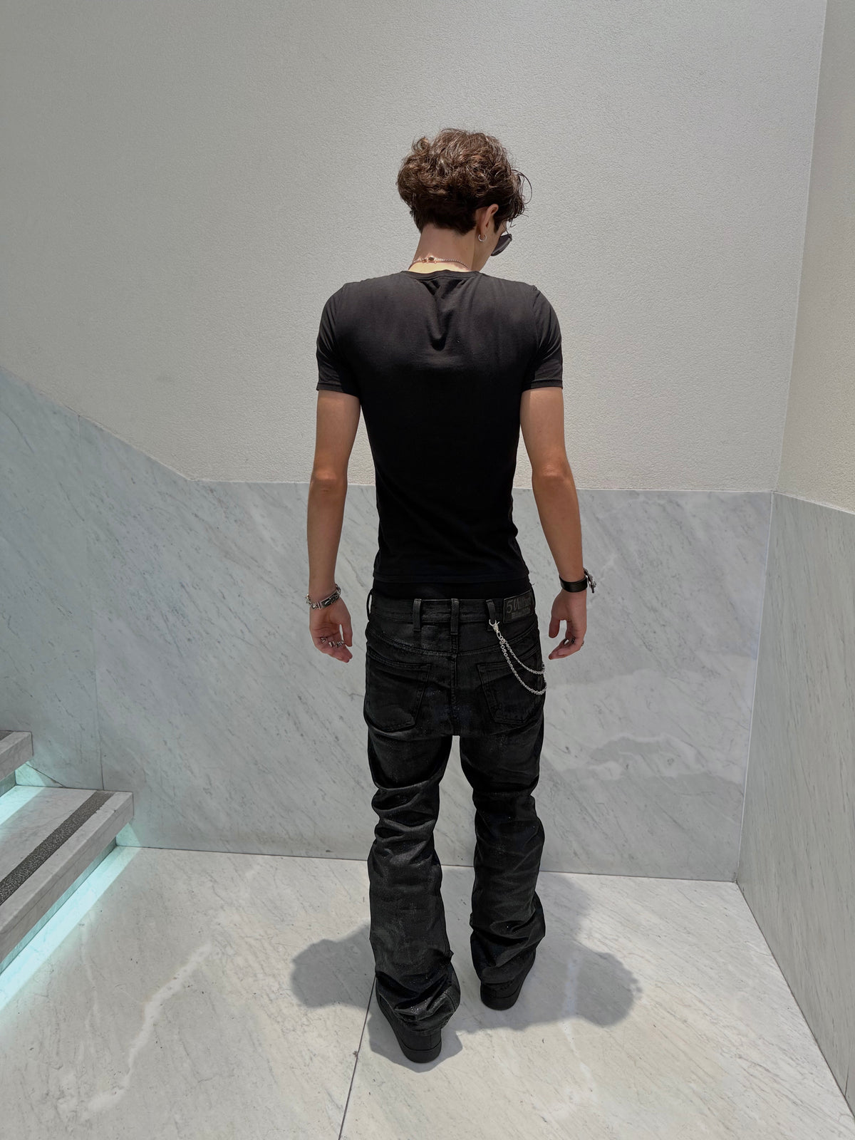 NIGREDO WAXED GLITTER JEANS