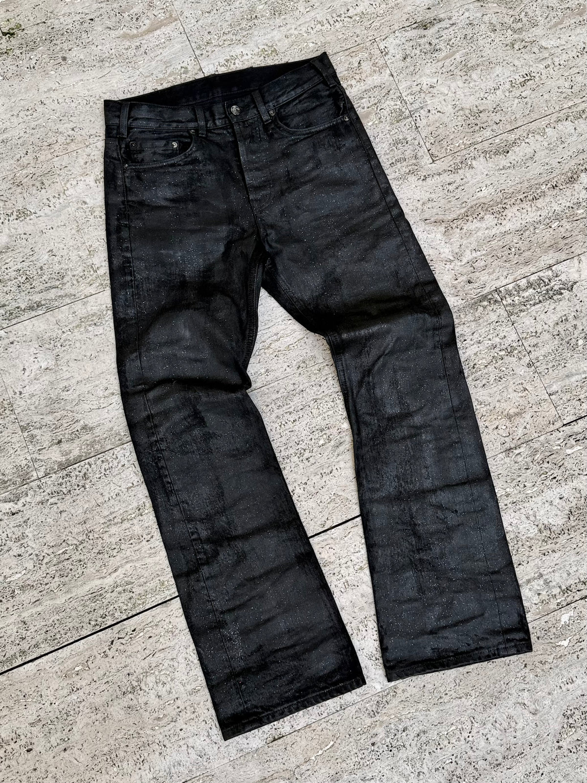 NIGREDO WAXED GLITTER JEANS