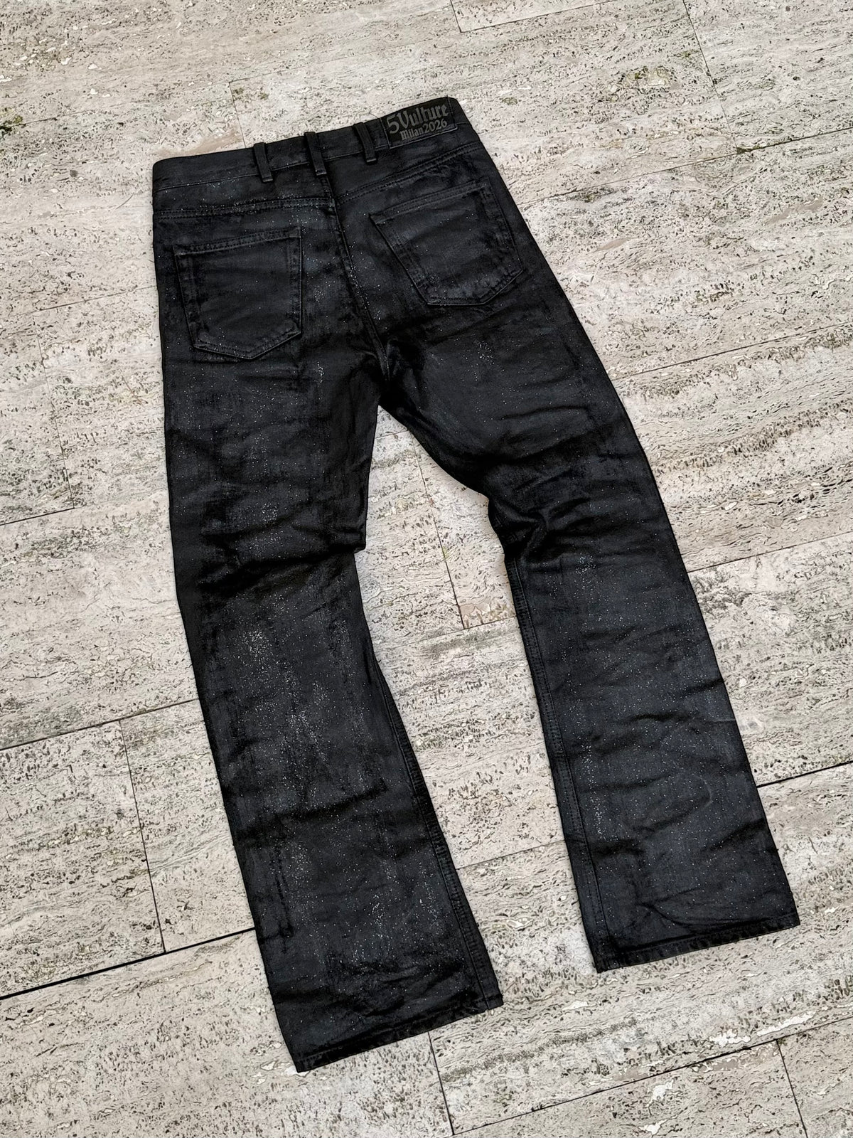 NIGREDO WAXED GLITTER JEANS