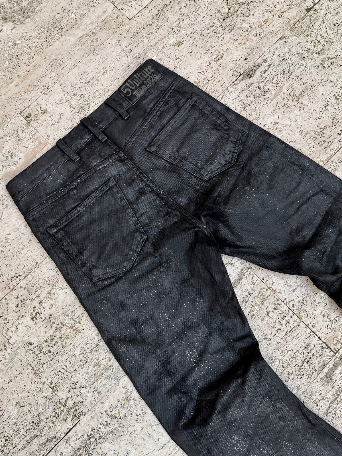 NIGREDO WAXED GLITTER JEANS