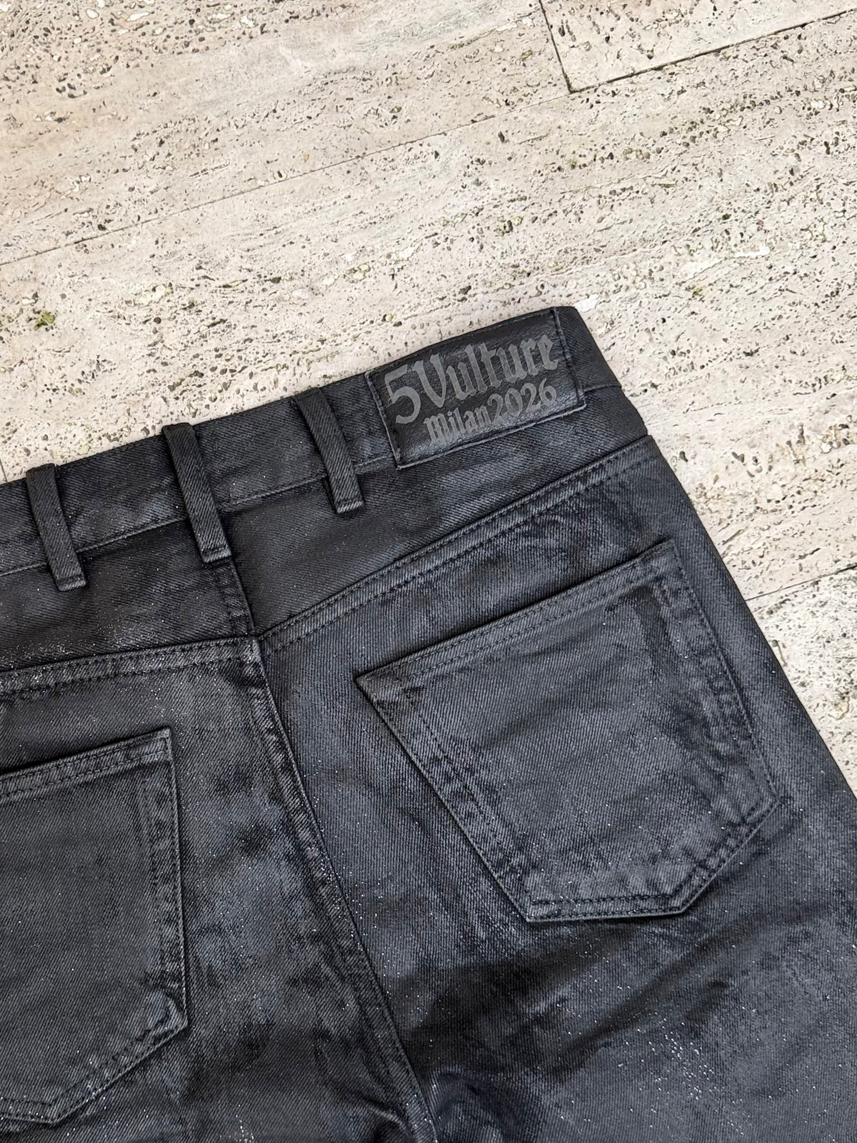 NIGREDO WAXED GLITTER JEANS